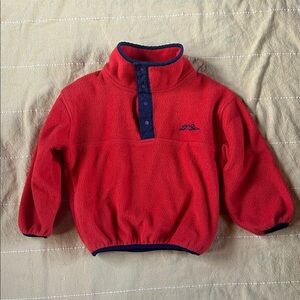 L.L. Bean Kids Bright Red Fleece Hoodie